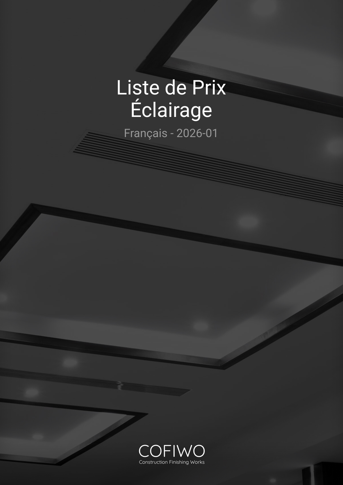 Liste de Prix Éclairage 2026